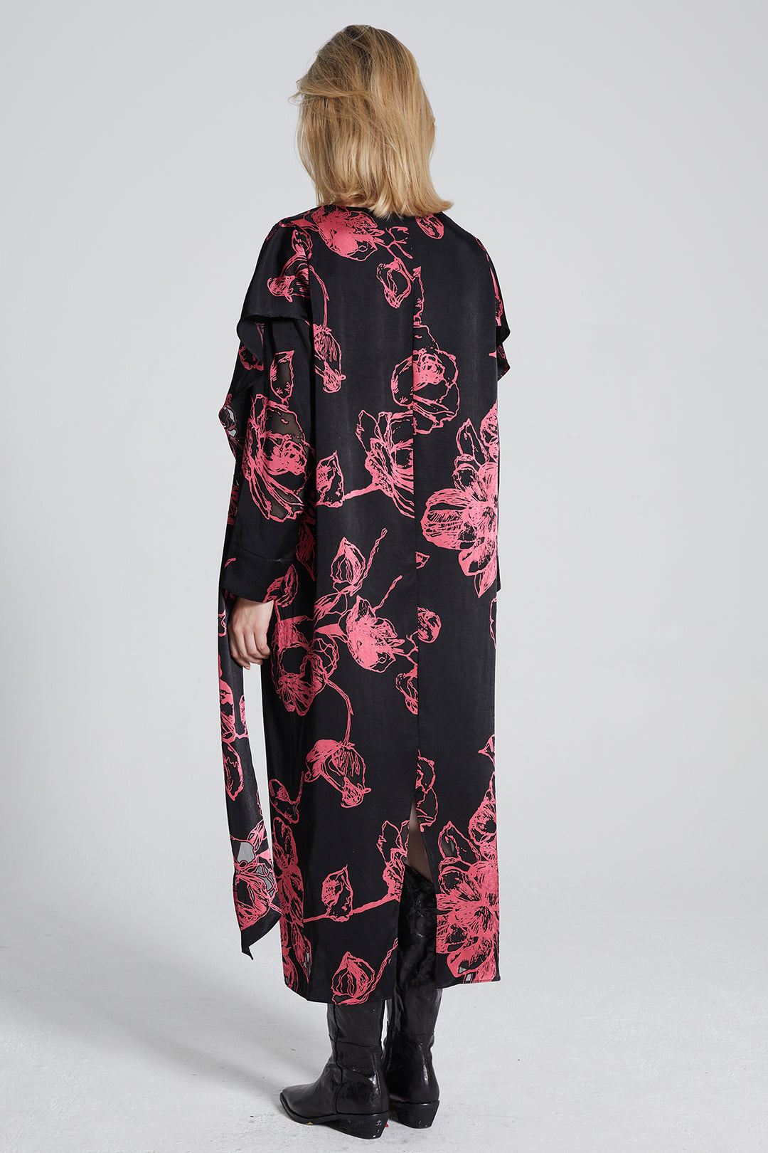 Gia Print Tie-knot Silk Dress