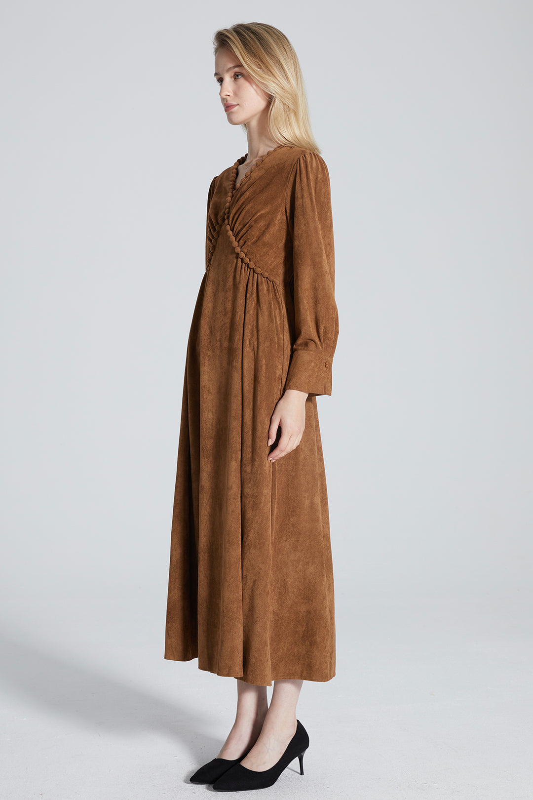 Effy V-Neck Long Sleeve Dress