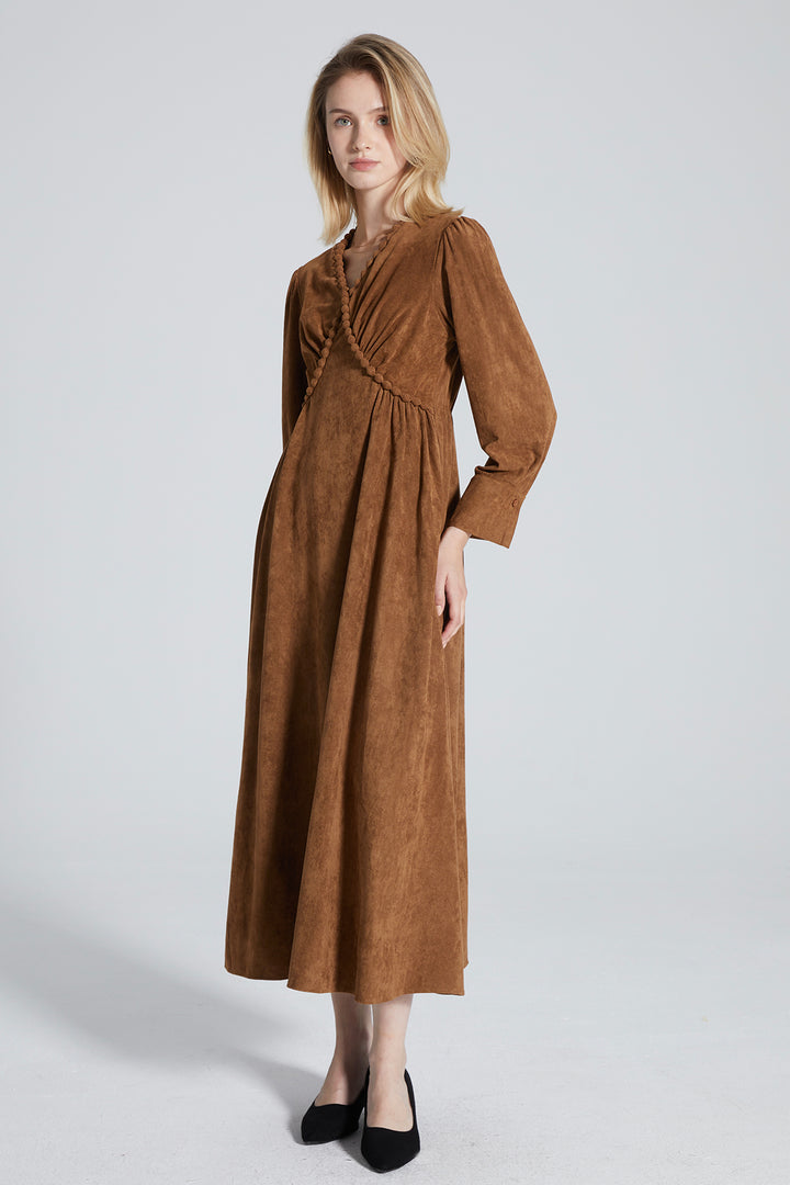 Effy V-Neck Long Sleeve Dress