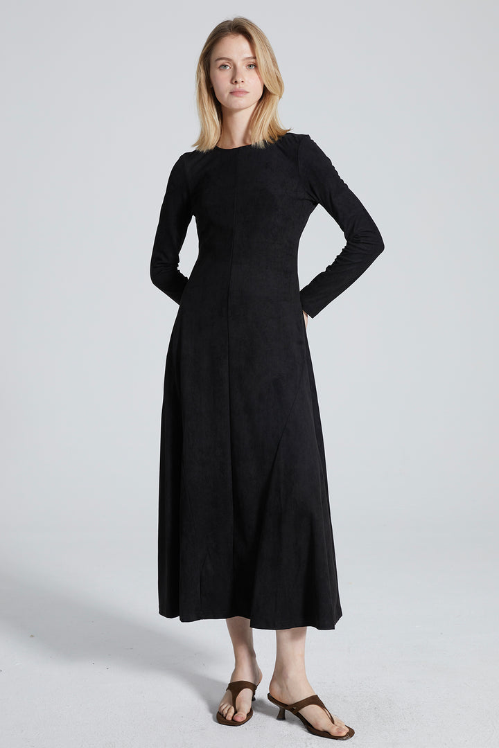 Billie Long Sleeve Solid Dress