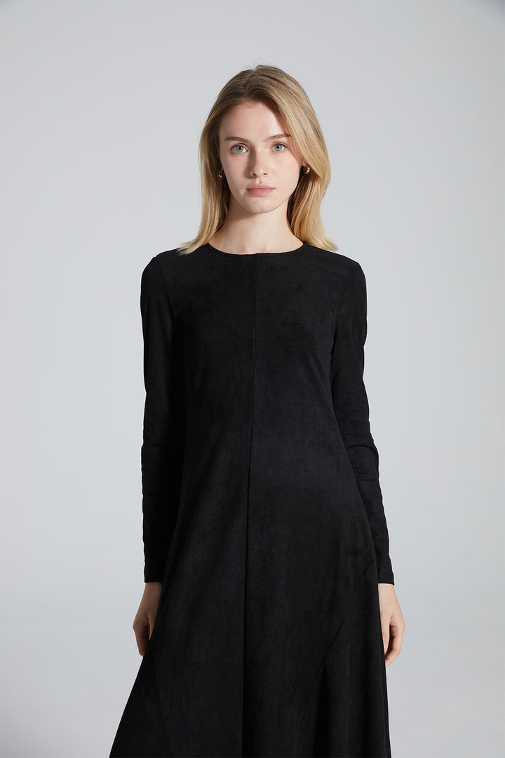 Billie Long Sleeve Solid Dress