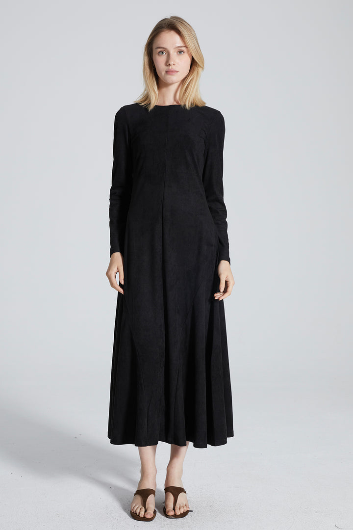 Billie Long Sleeve Solid Dress