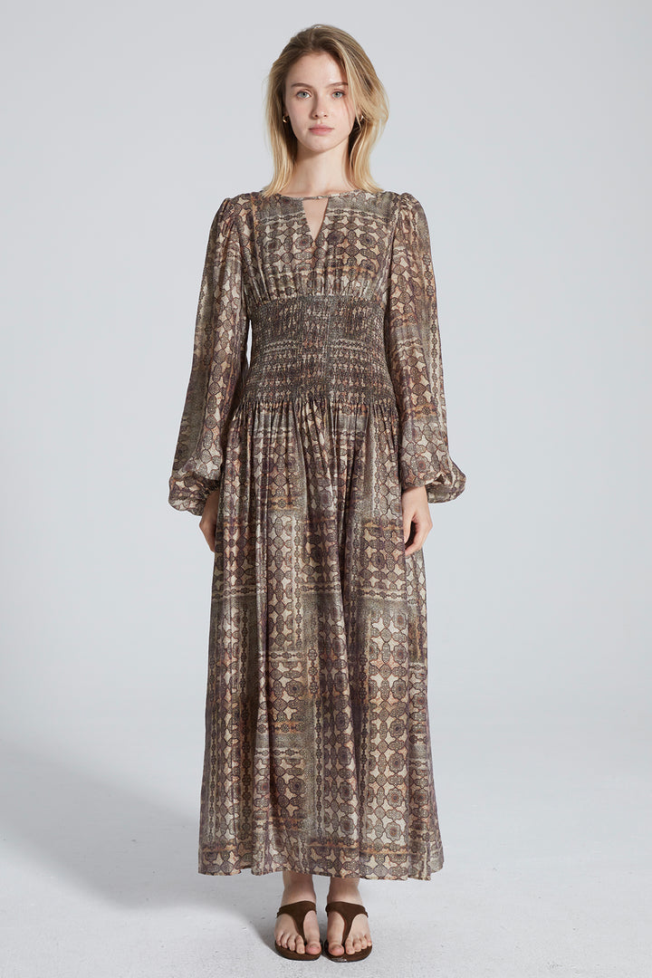 Leora Ethnic Maxi Dress