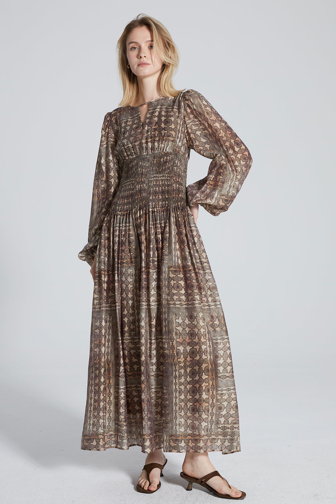 Leora Ethnic Maxi Dress