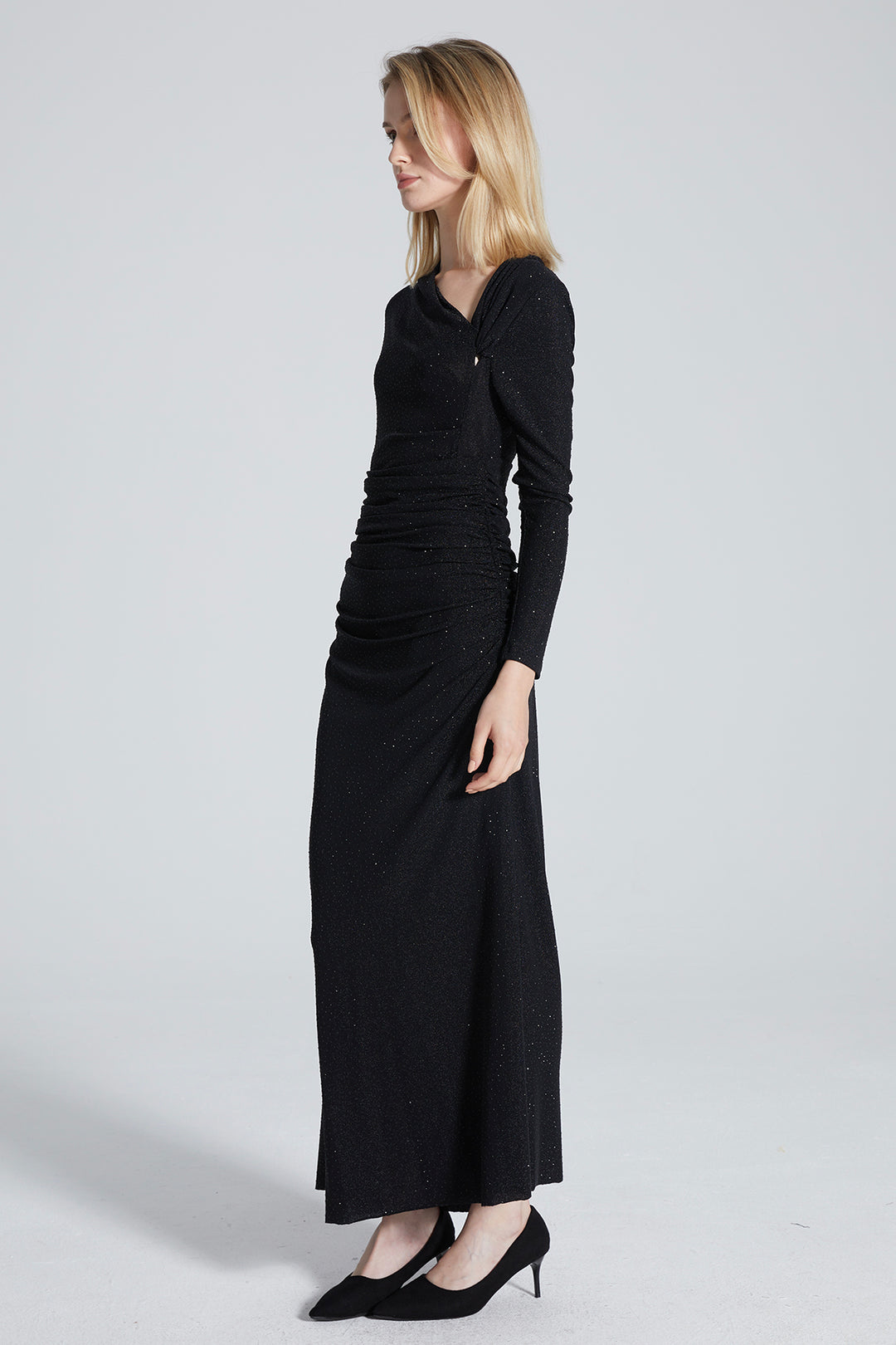 Rema Asymmetric Design Evening Dress