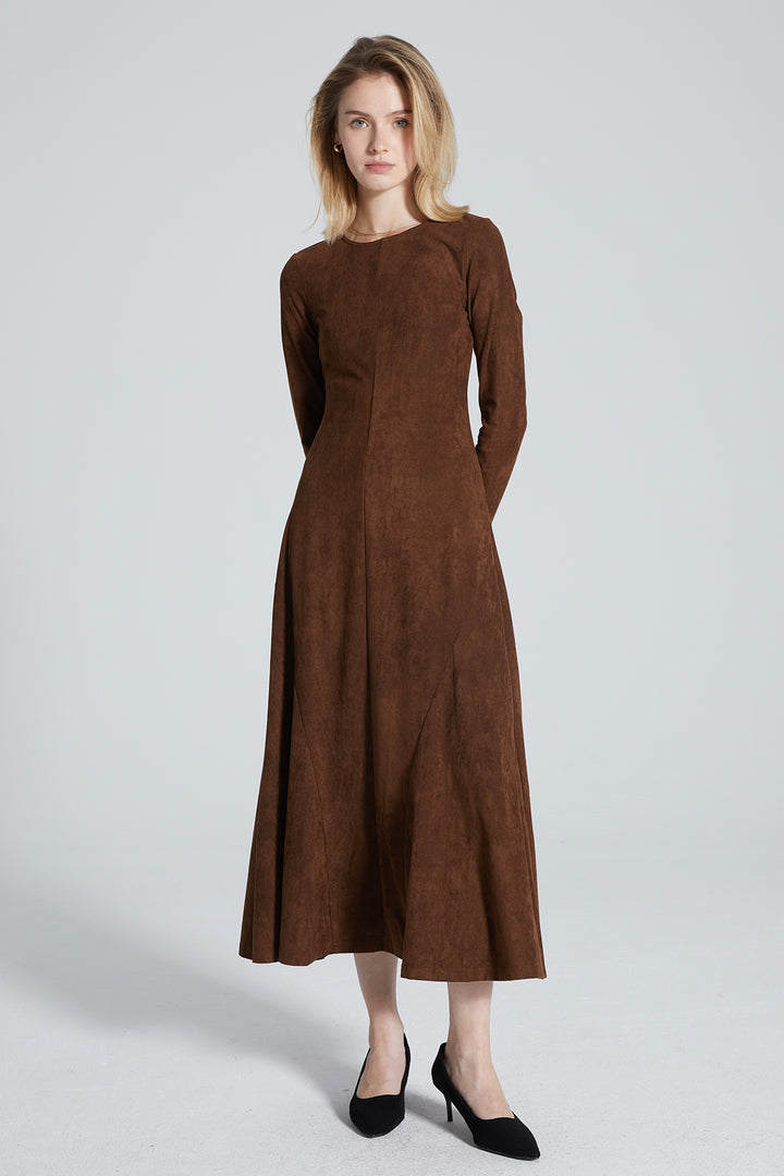 Billie Long Sleeve Solid Dress