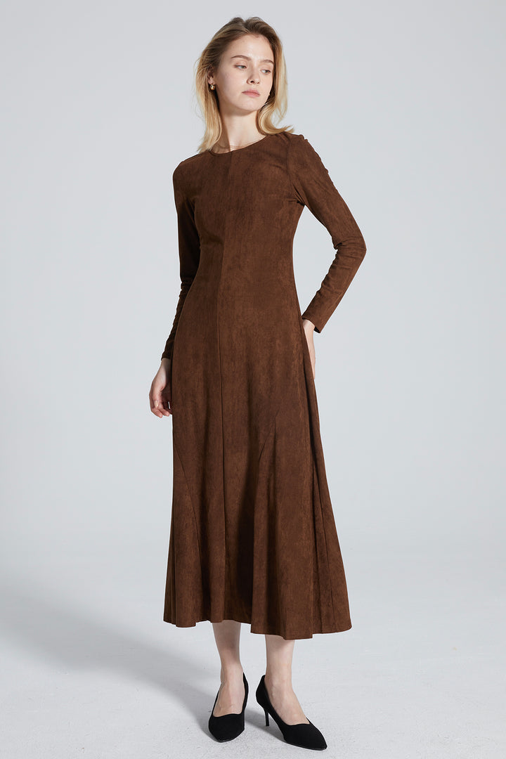 Billie Long Sleeve Solid Dress