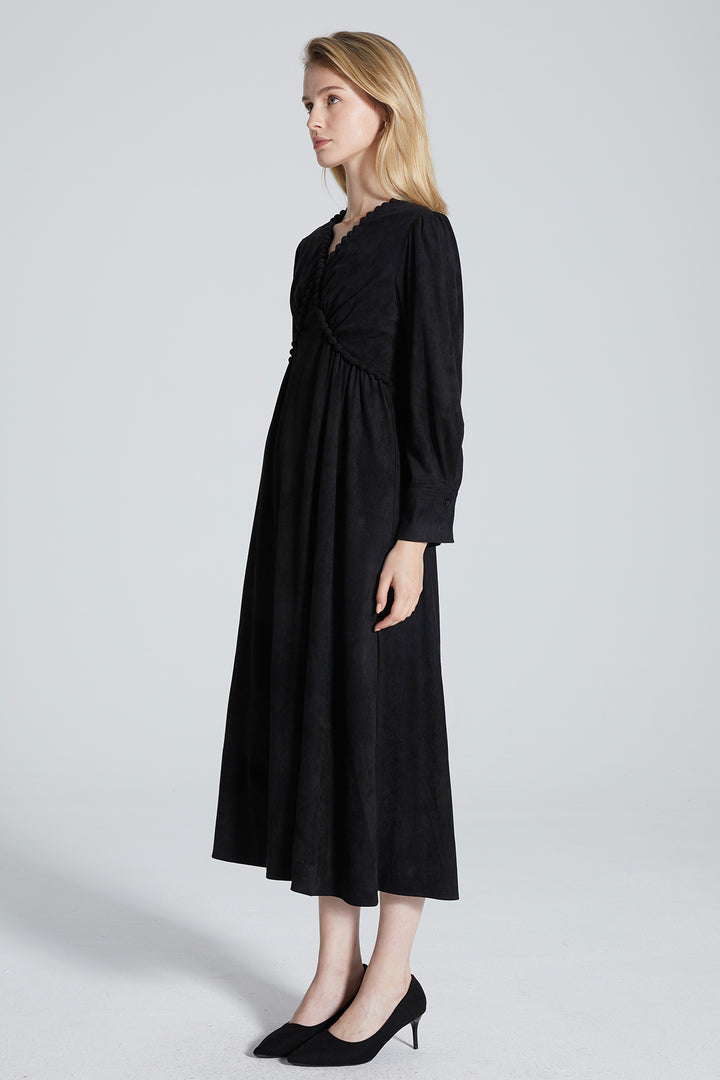 Effy V-Neck Long Sleeve Dress