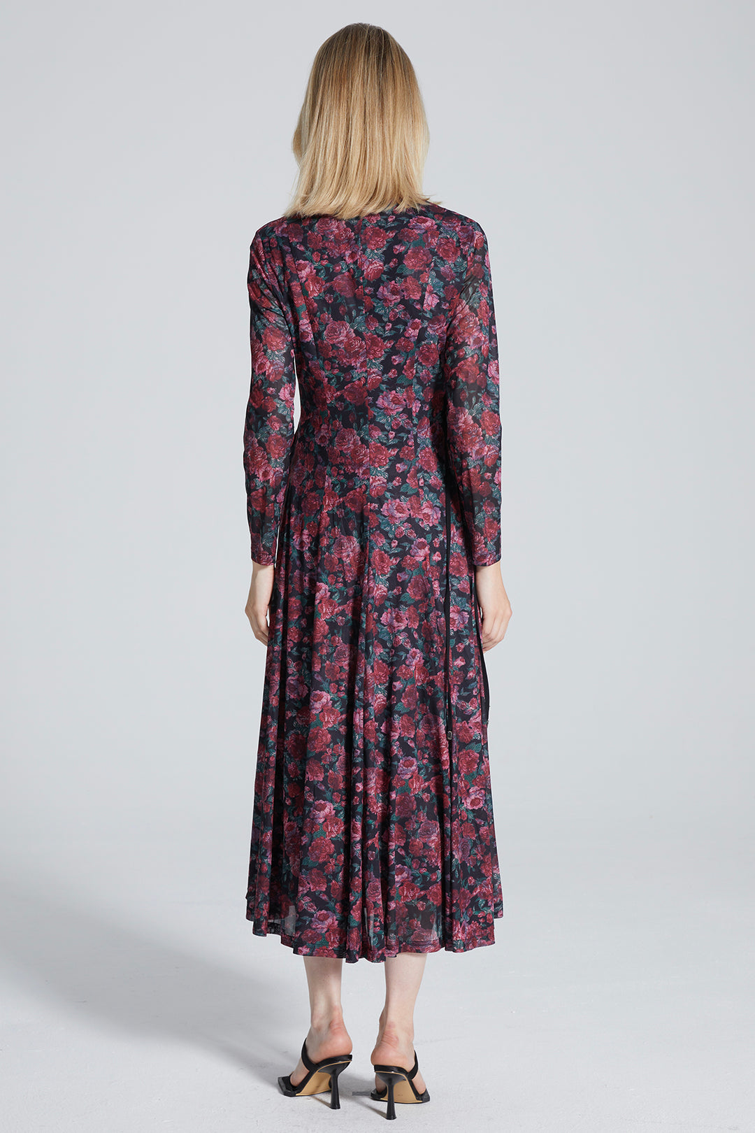 Demmie Flower Print Retro Elegant Dress