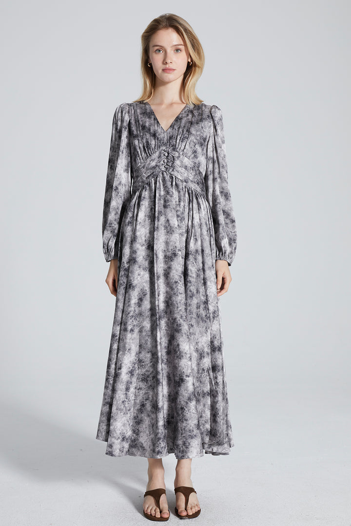 Gabbi Tie-Dye V-Neck Maxi Dress