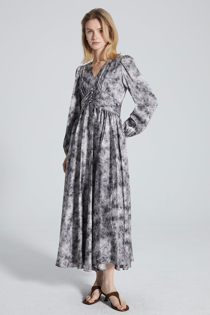 Gabbi Tie-Dye V-Neck Maxi Dress