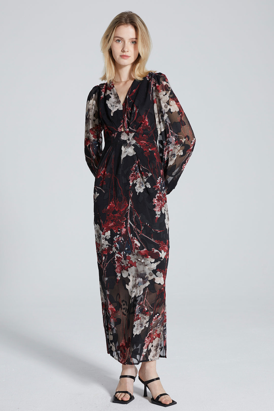 Lorelei Retro Print Maxi Dress