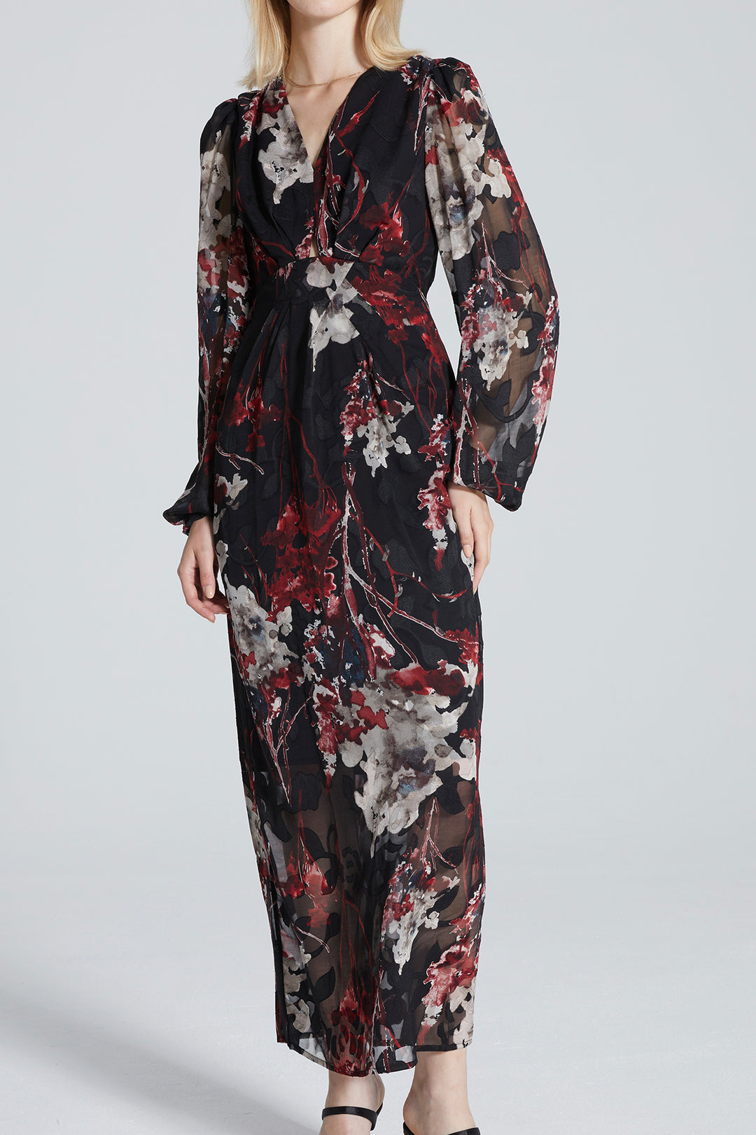 Lorelei Retro Print Maxi Dress