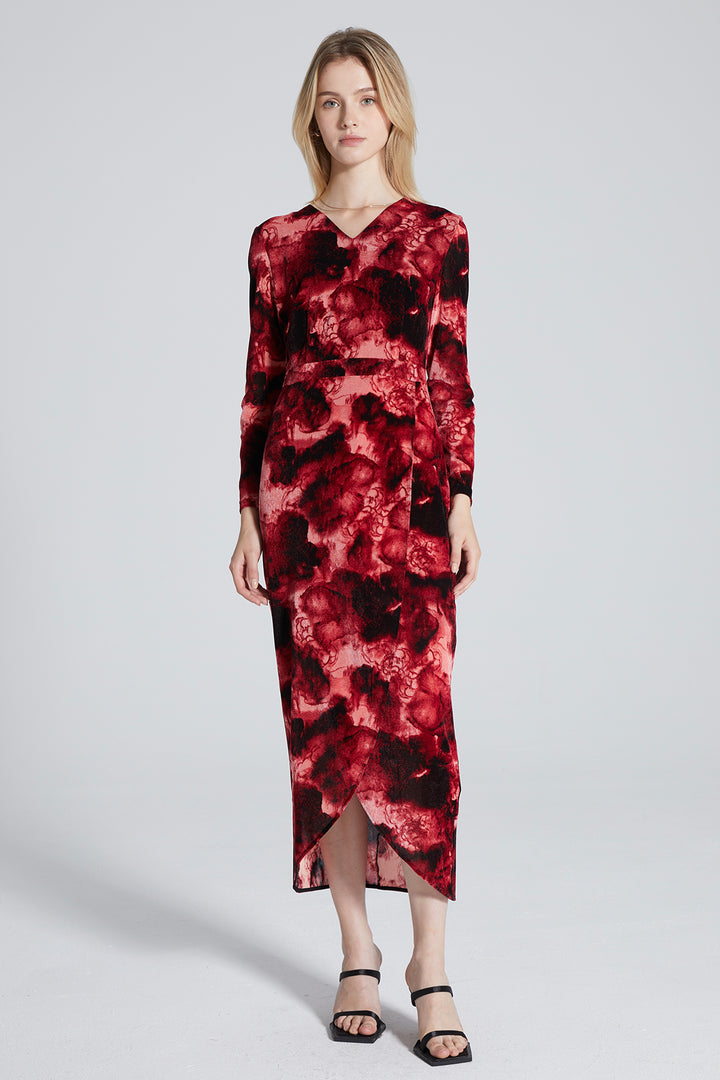 Kerra Long Sleeve Flower Dress