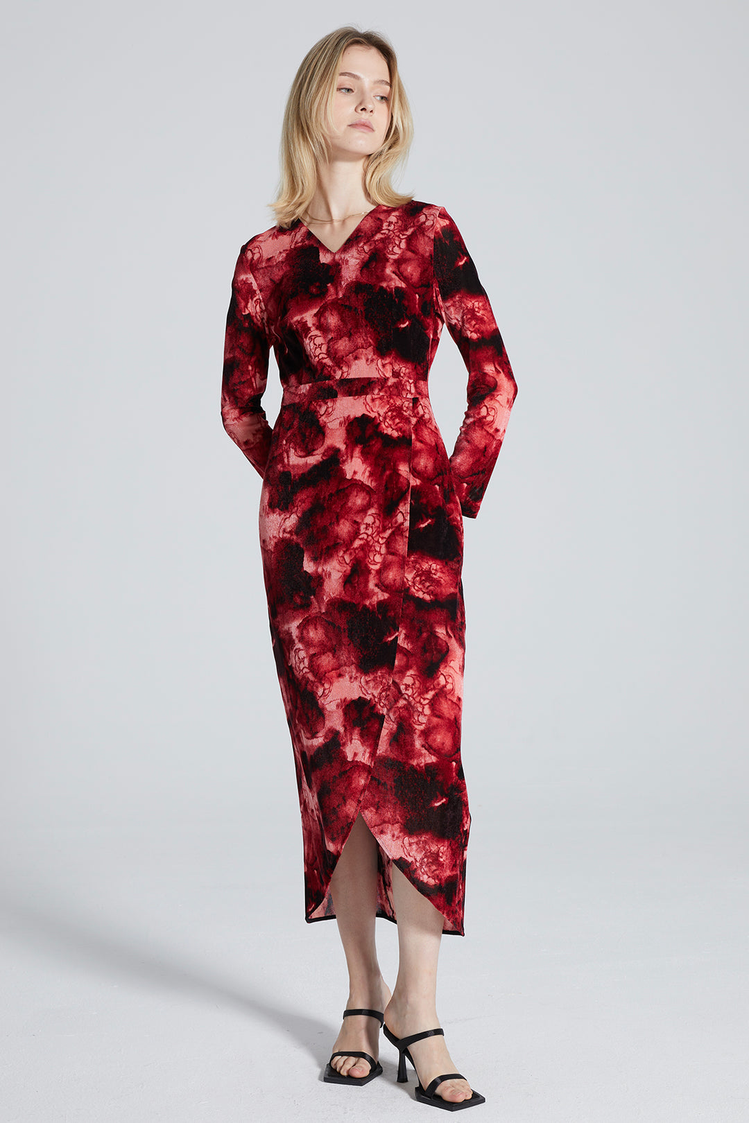 Kerra Long Sleeve Flower Dress