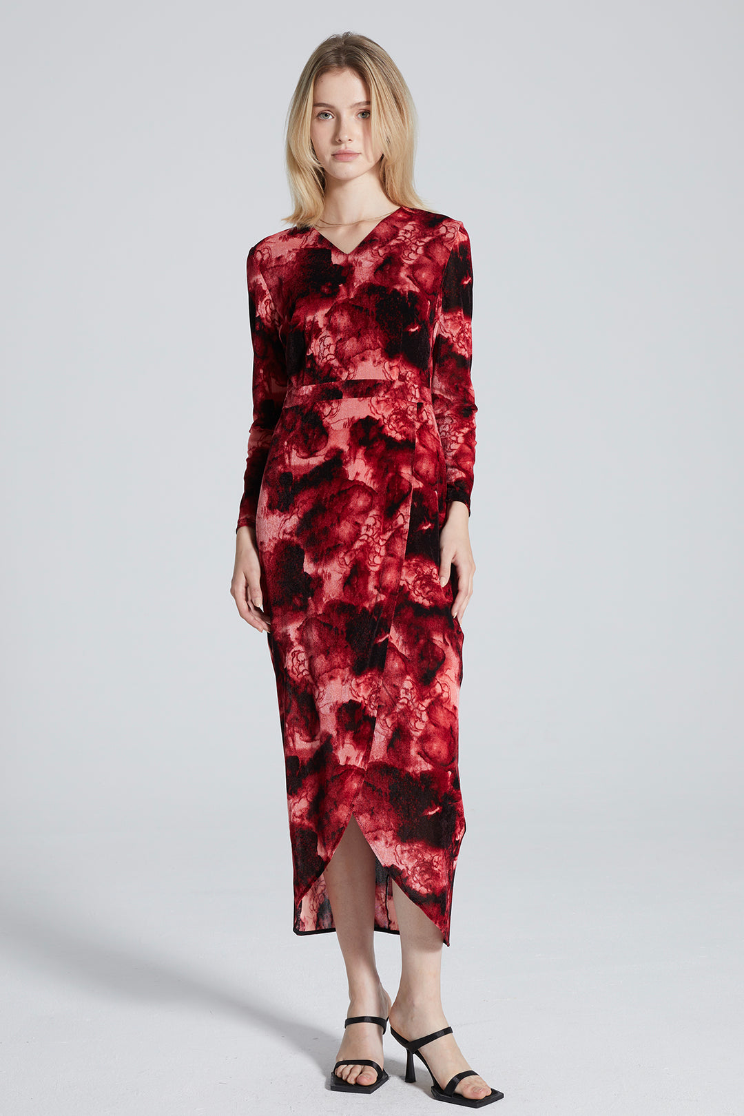 Kerra Long Sleeve Flower Dress