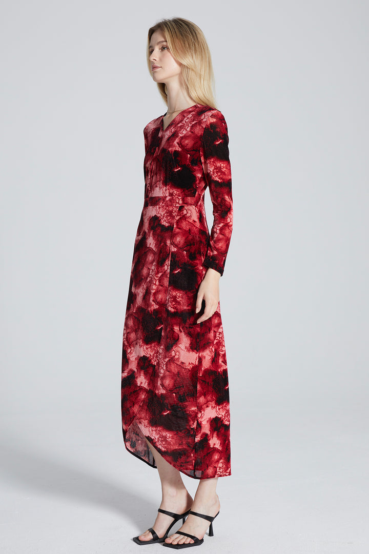 Kerra Long Sleeve Flower Dress