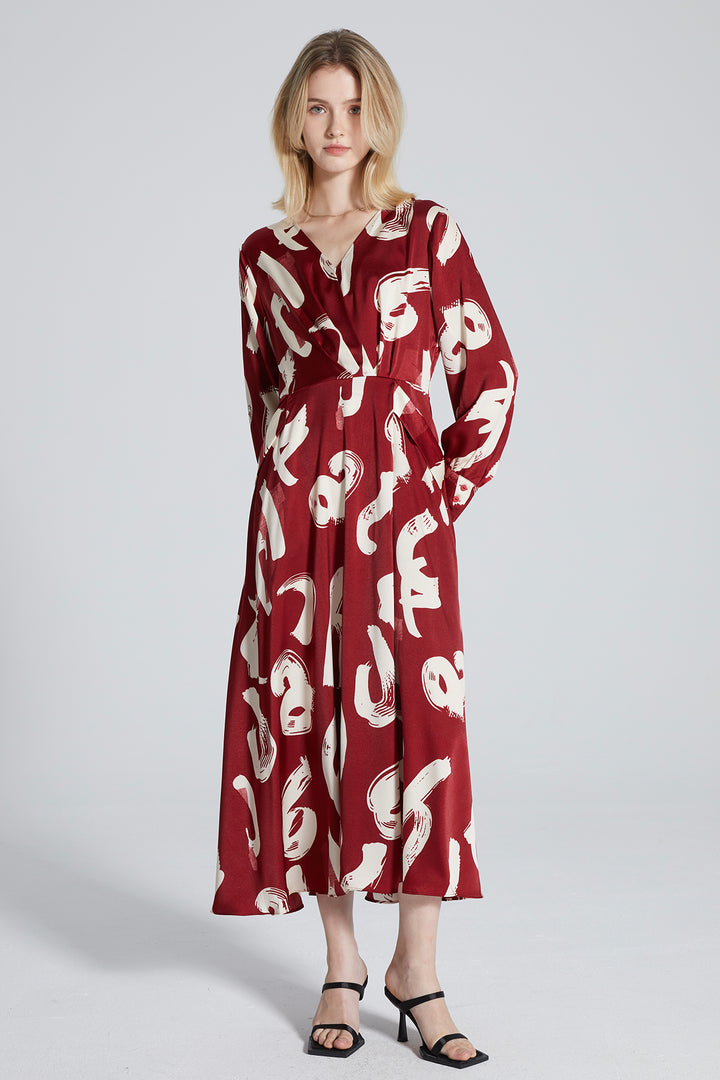 Symone Long Sleeve Print Dress