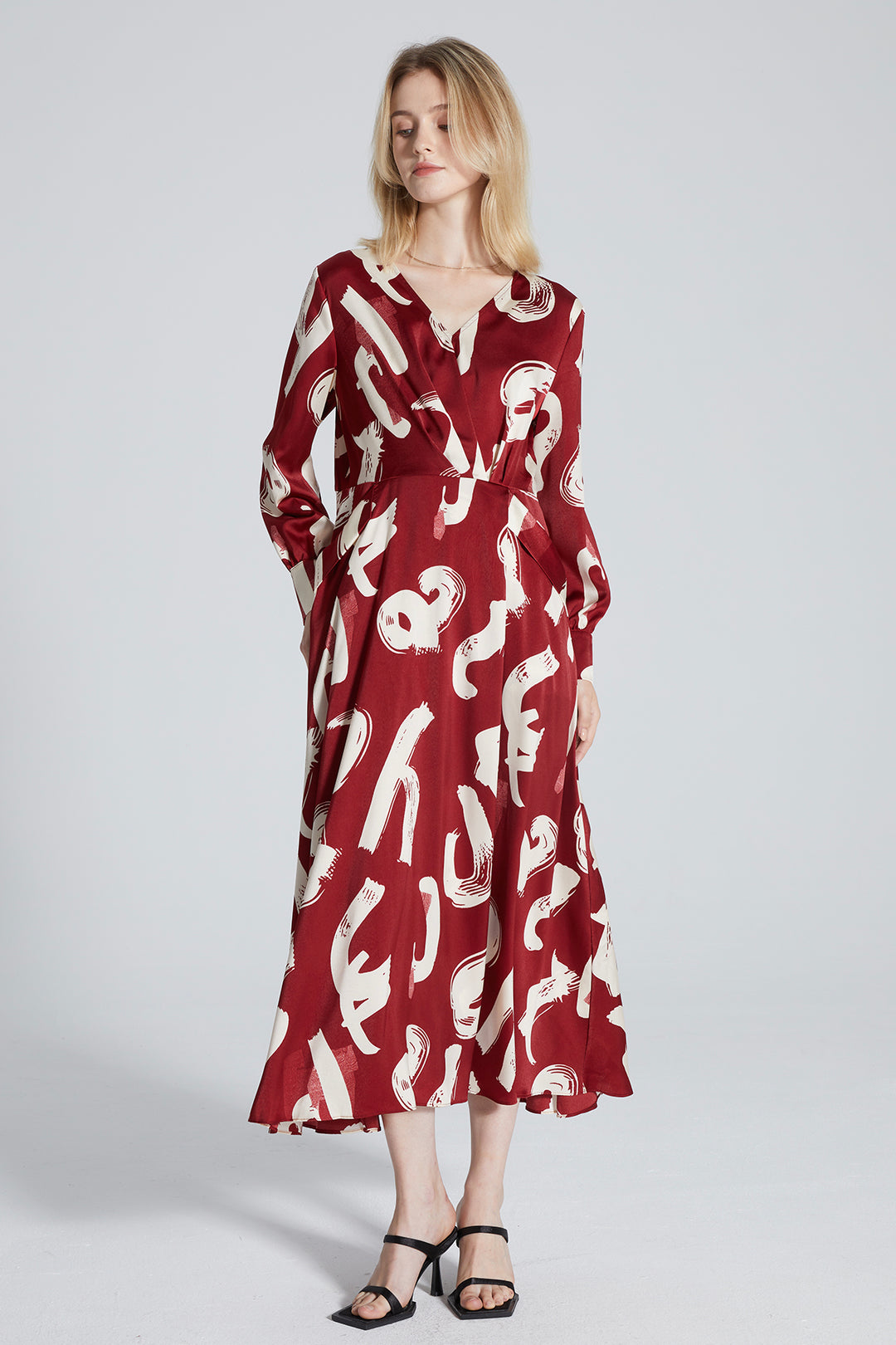 Symone Long Sleeve Print Dress