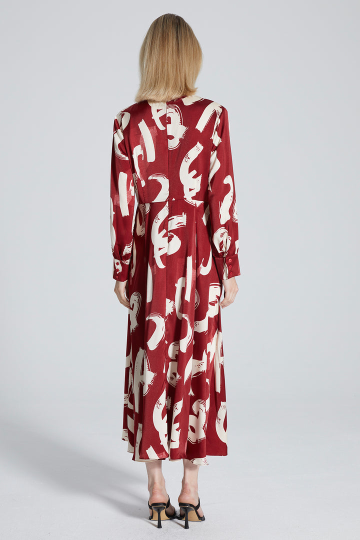 Symone Long Sleeve Print Dress