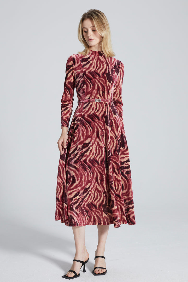 Kaya Long Sleeve A-Line Dress