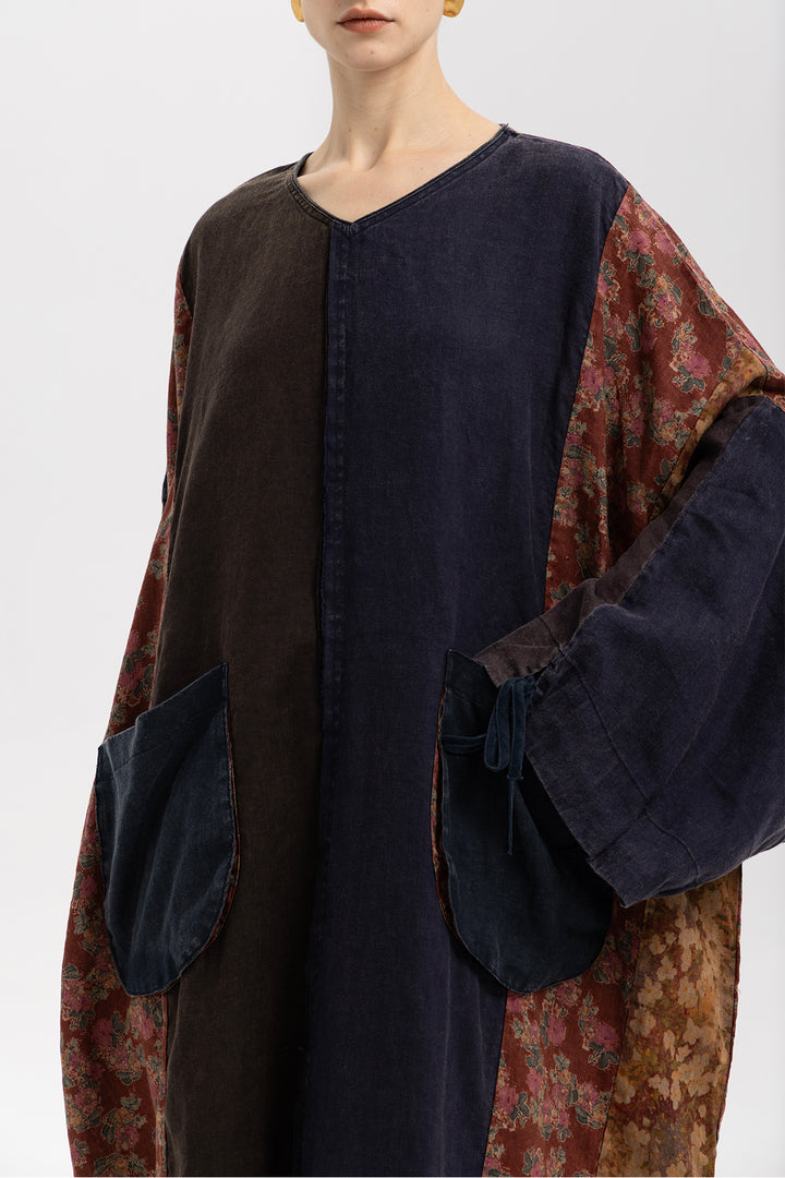 Rhea Bohemian Linen Maxi Dress