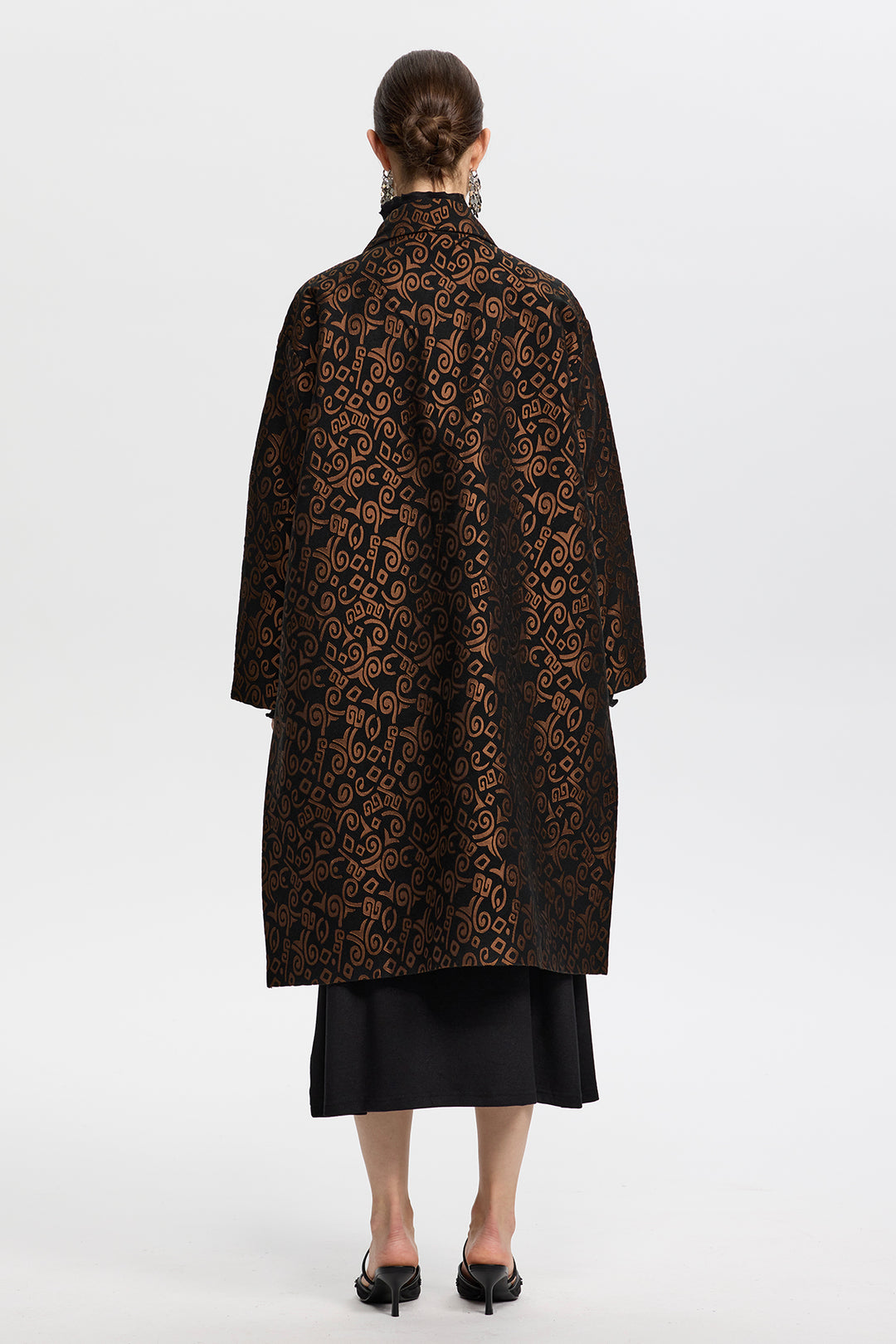 Calista Bronze Patterned Coat