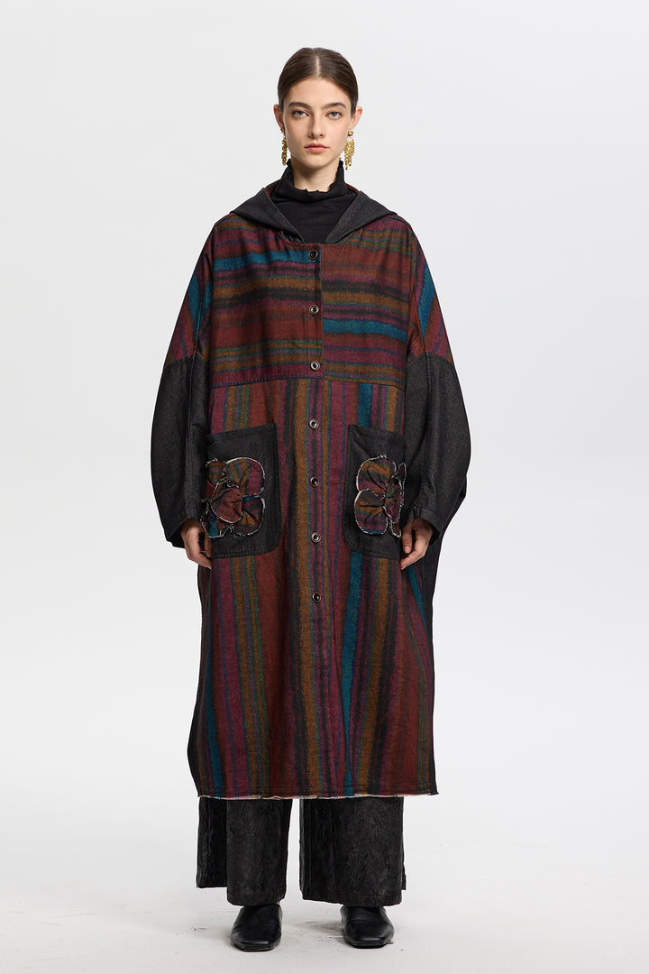 Rowena Vinatge Stripe Denim Coat