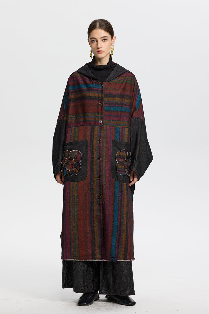 Rowena Vinatge Stripe Denim Coat