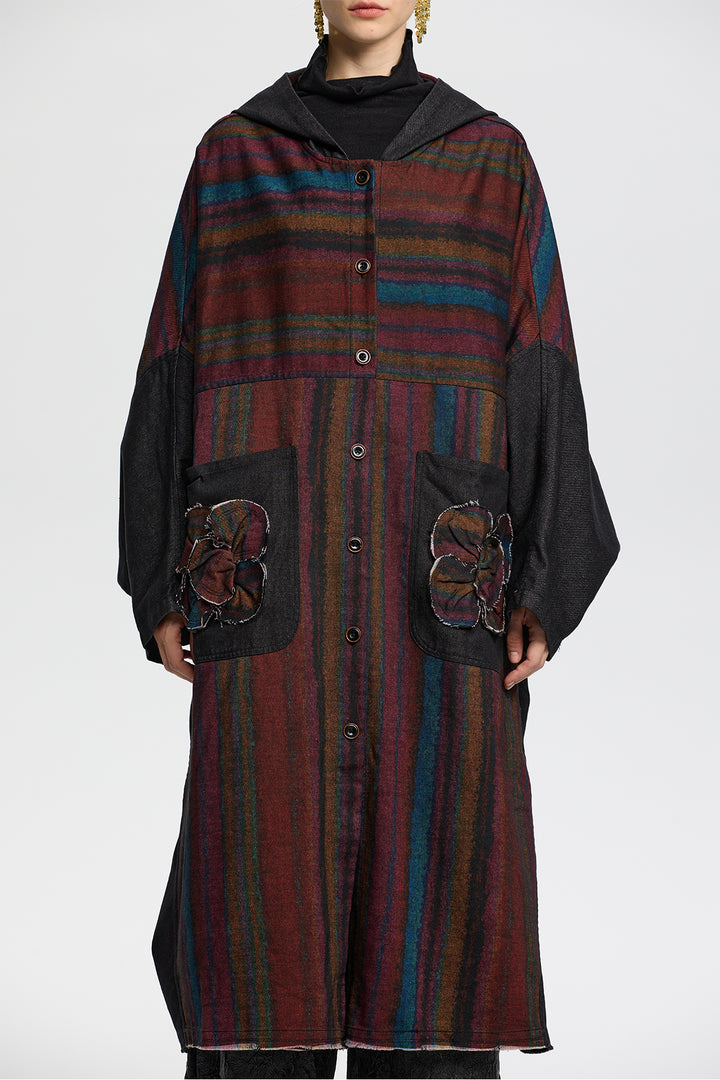Rowena Vinatge Stripe Denim Coat