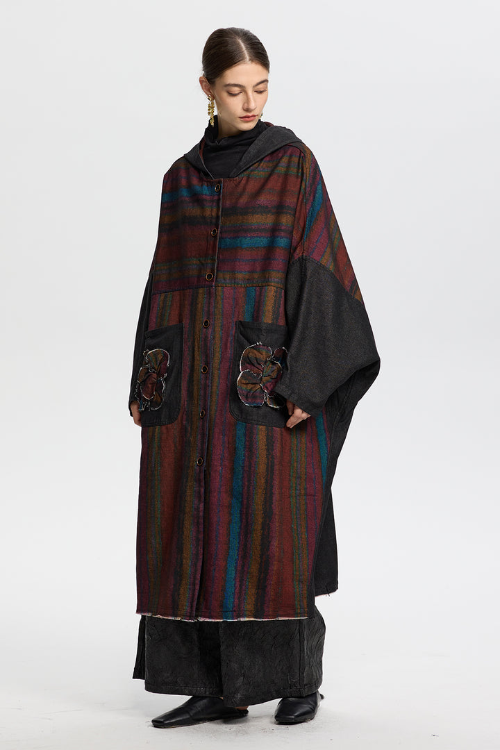 Rowena Vinatge Stripe Denim Coat