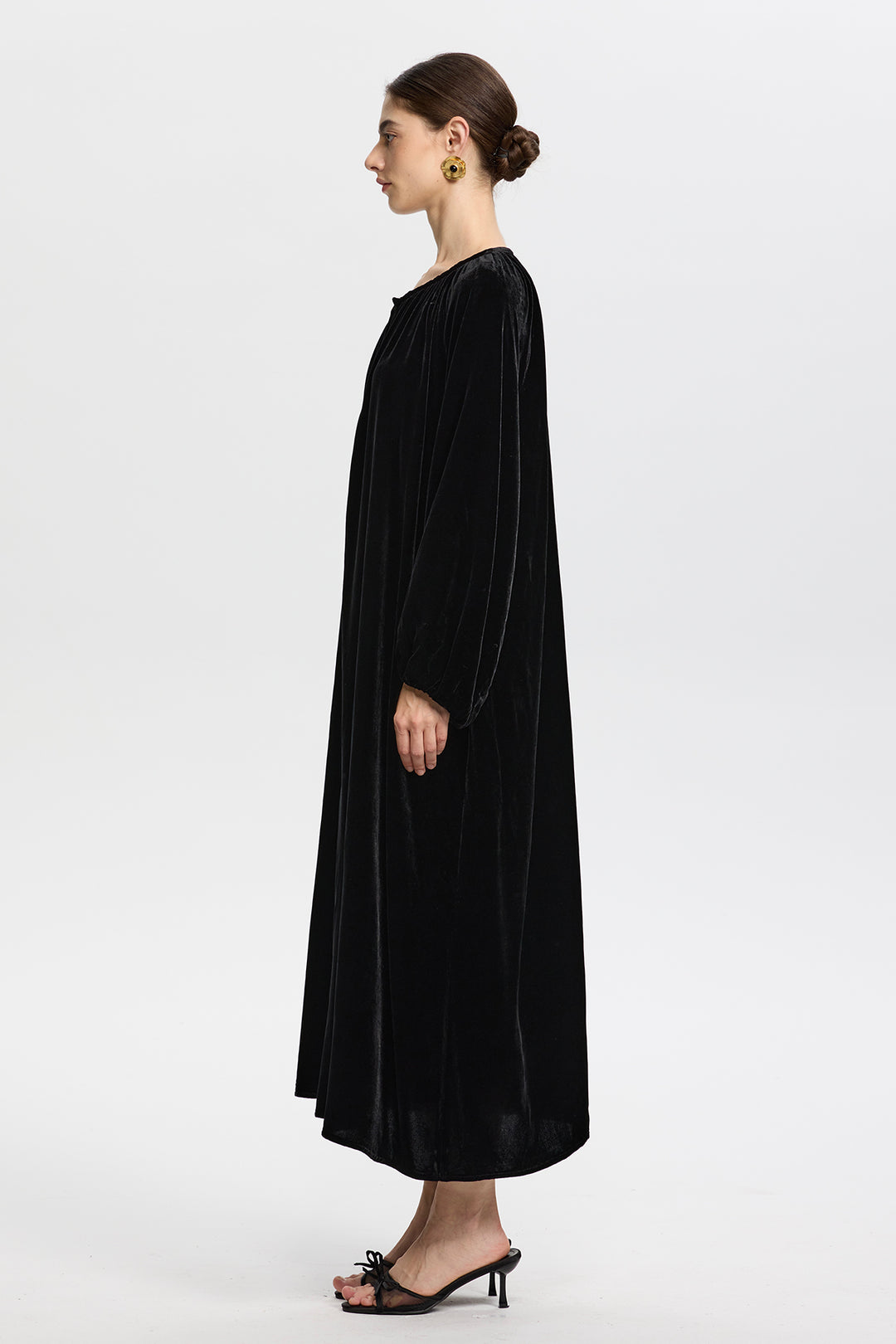 Marcella Button Down Velvet Dress