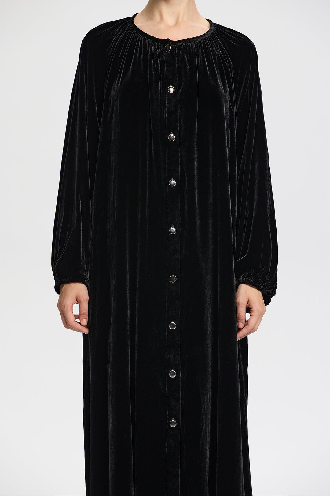 Marcella Button Down Velvet Dress