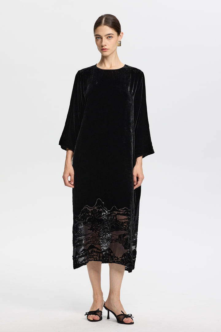 Clarisse Retro Velvet Dress