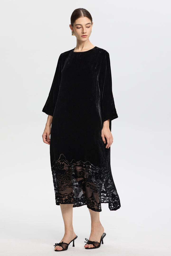 Clarisse Retro Velvet Dress