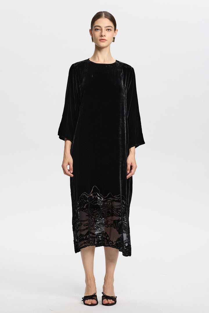 Clarisse Retro Velvet Dress