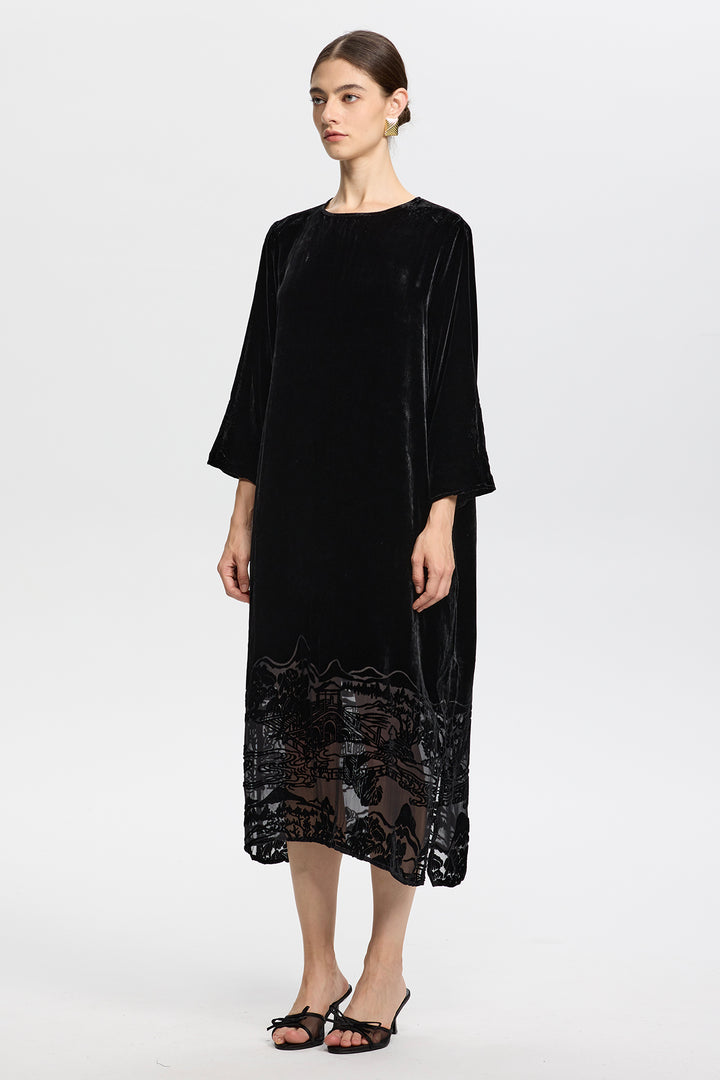 Clarisse Retro Velvet Dress