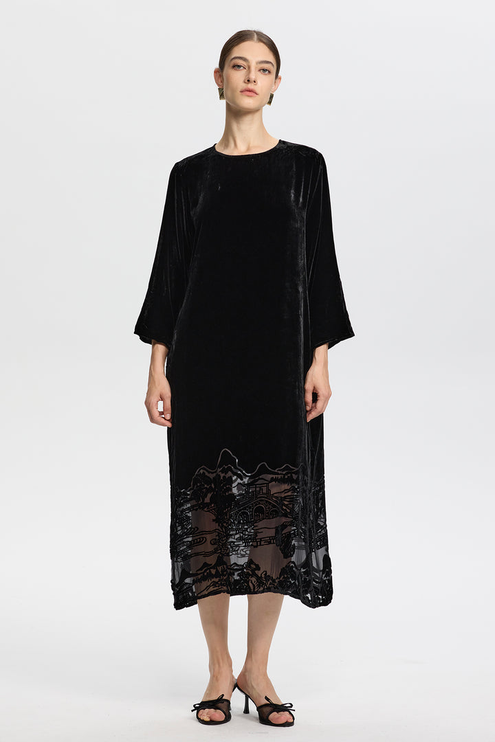 Clarisse Retro Velvet Dress