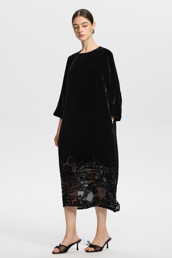 Clarisse Retro Velvet Dress