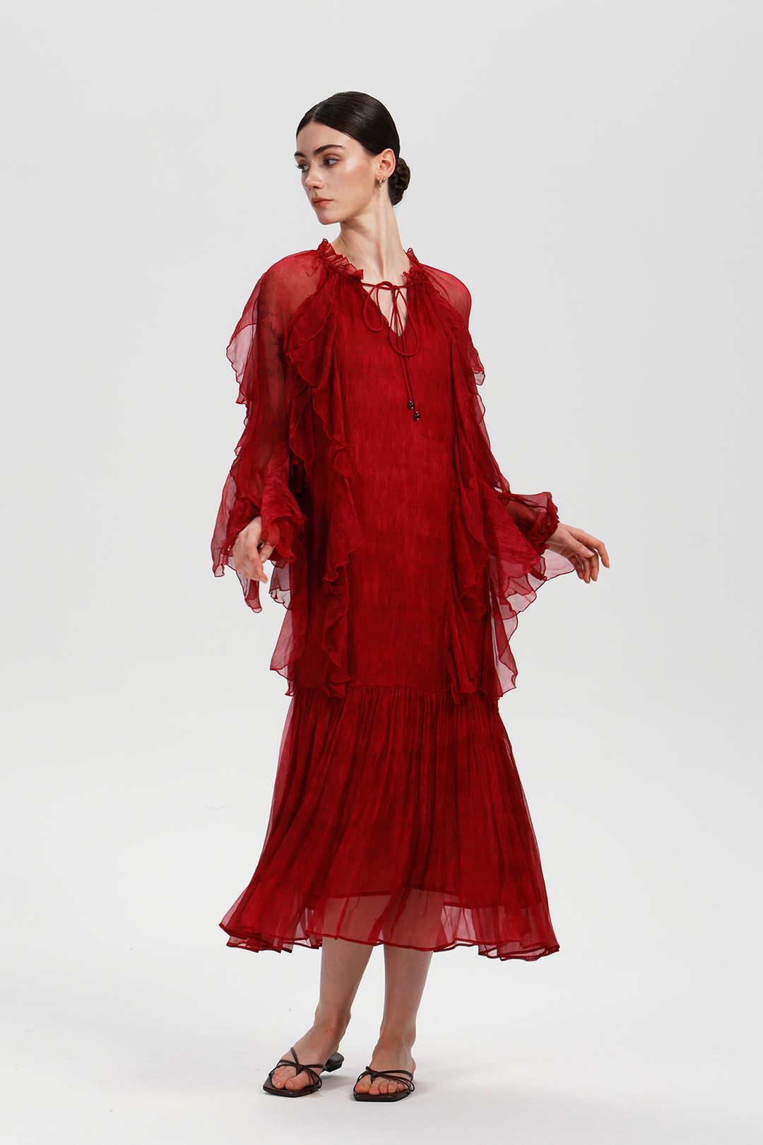 Anastasia Ruby Silk Dress