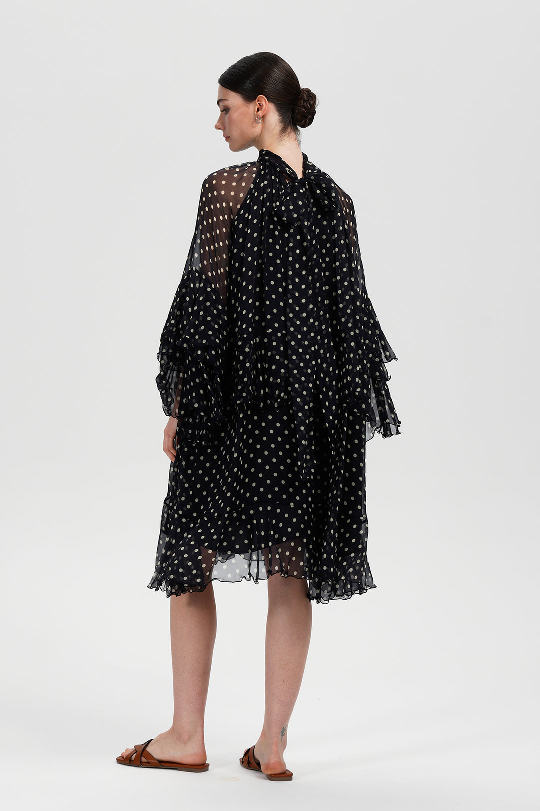 Vesper Silk Polka Dress