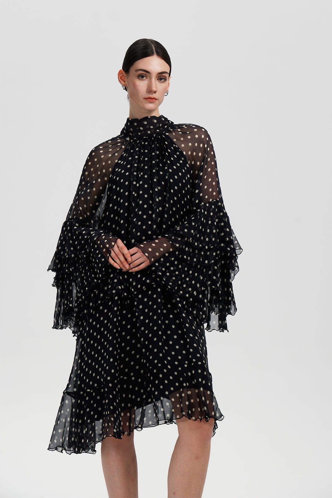 Vesper Silk Polka Dress