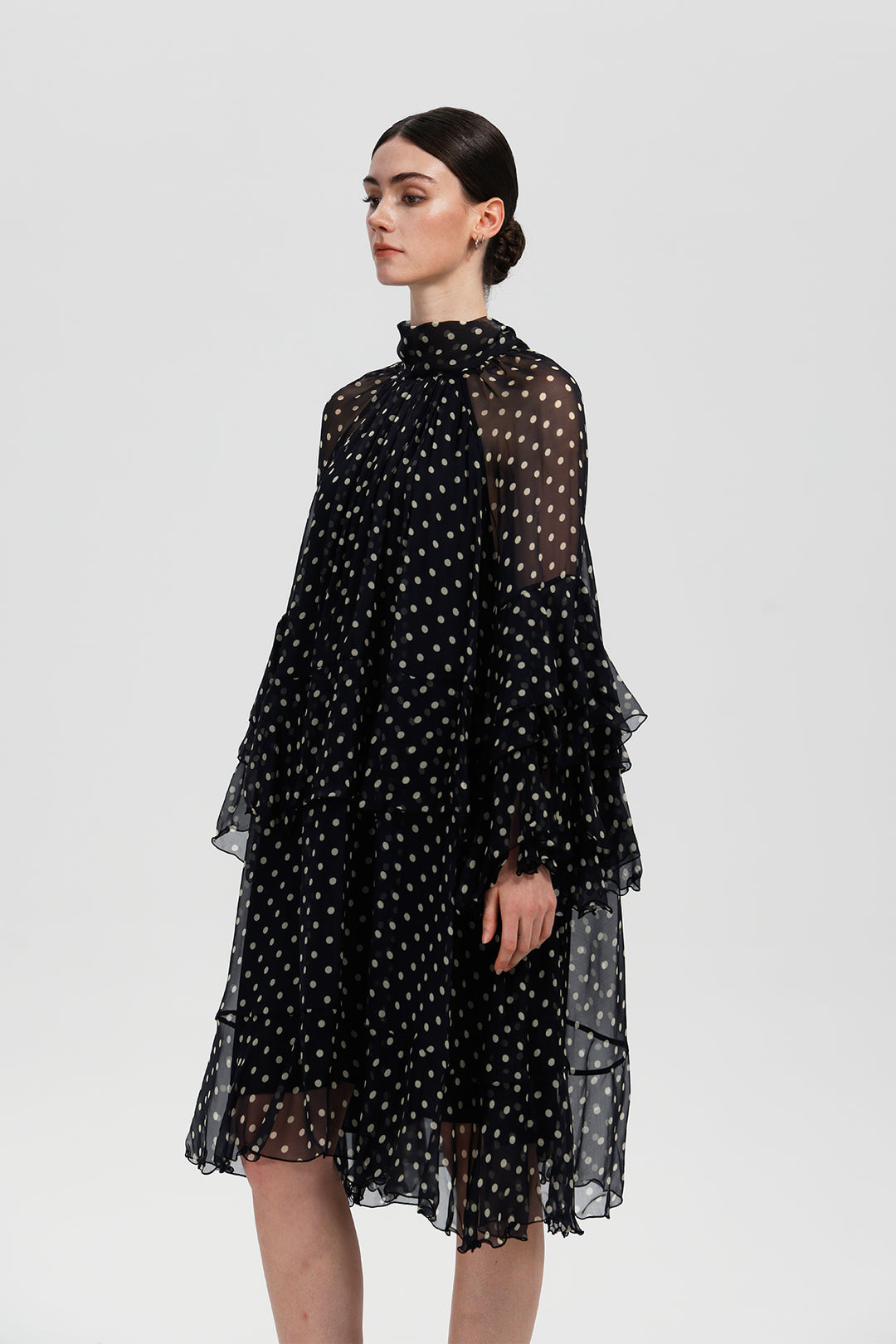 Vesper Silk Polka Dress