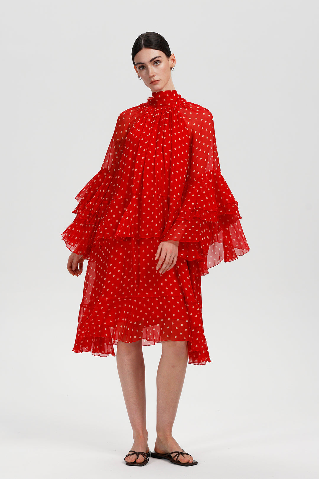 Vesper Silk Polka Dress