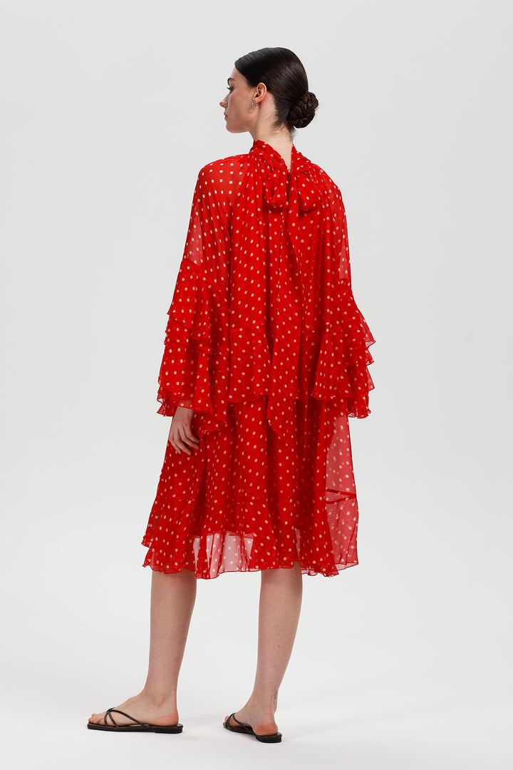 Vesper Silk Polka Dress