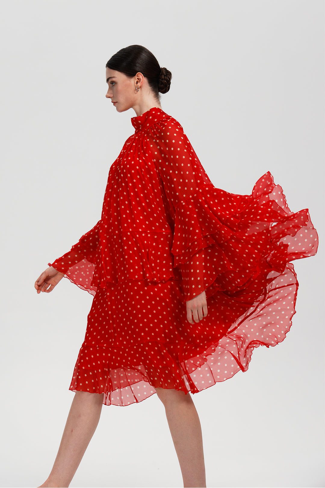 Vesper Silk Polka Dress