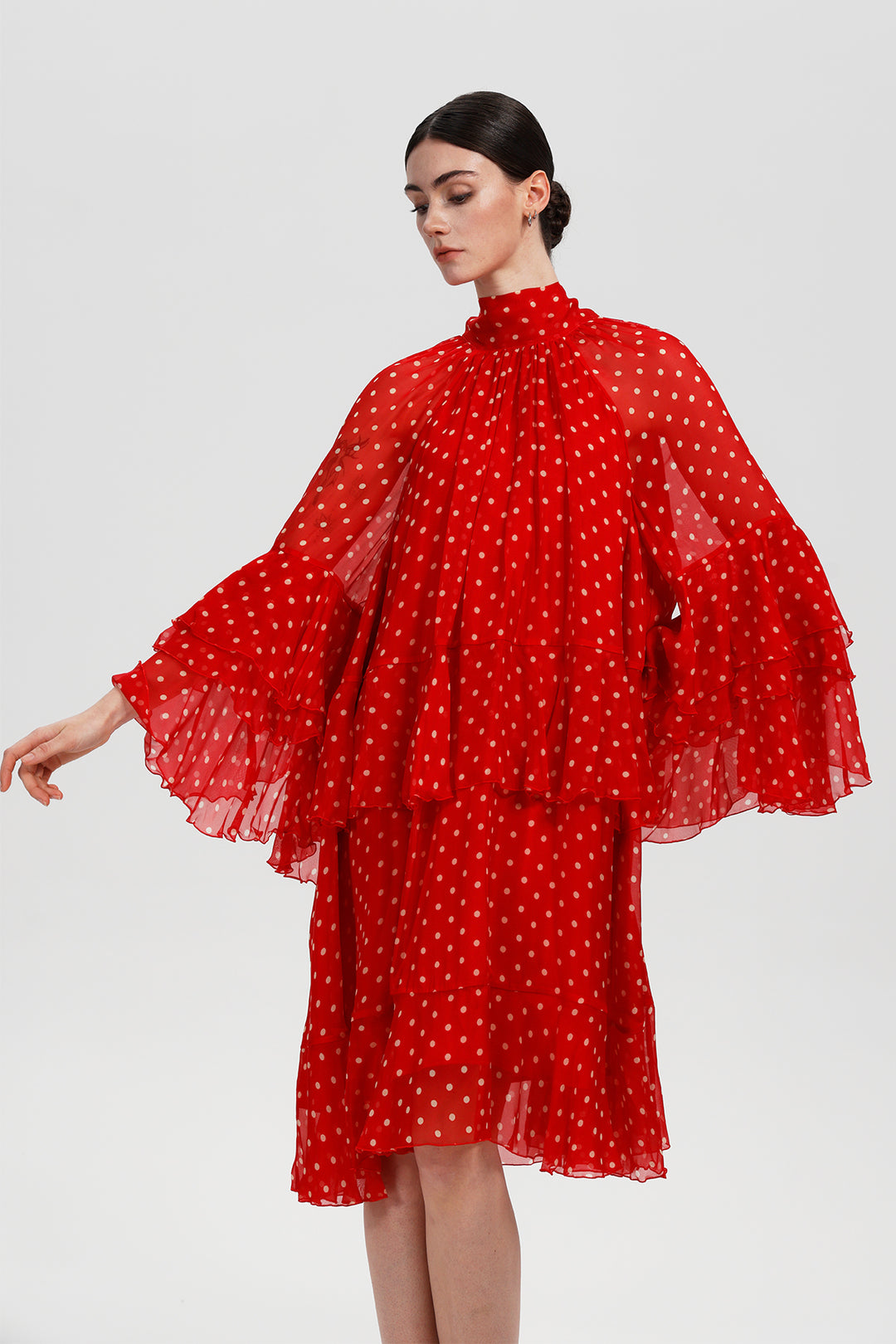 Vesper Silk Polka Dress