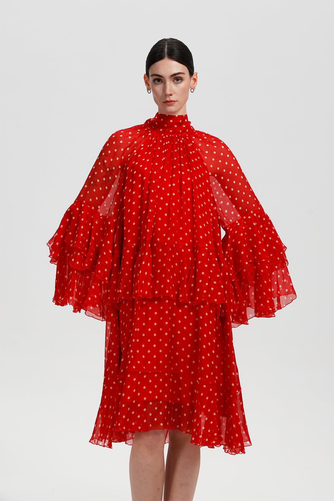 Vesper Silk Polka Dress