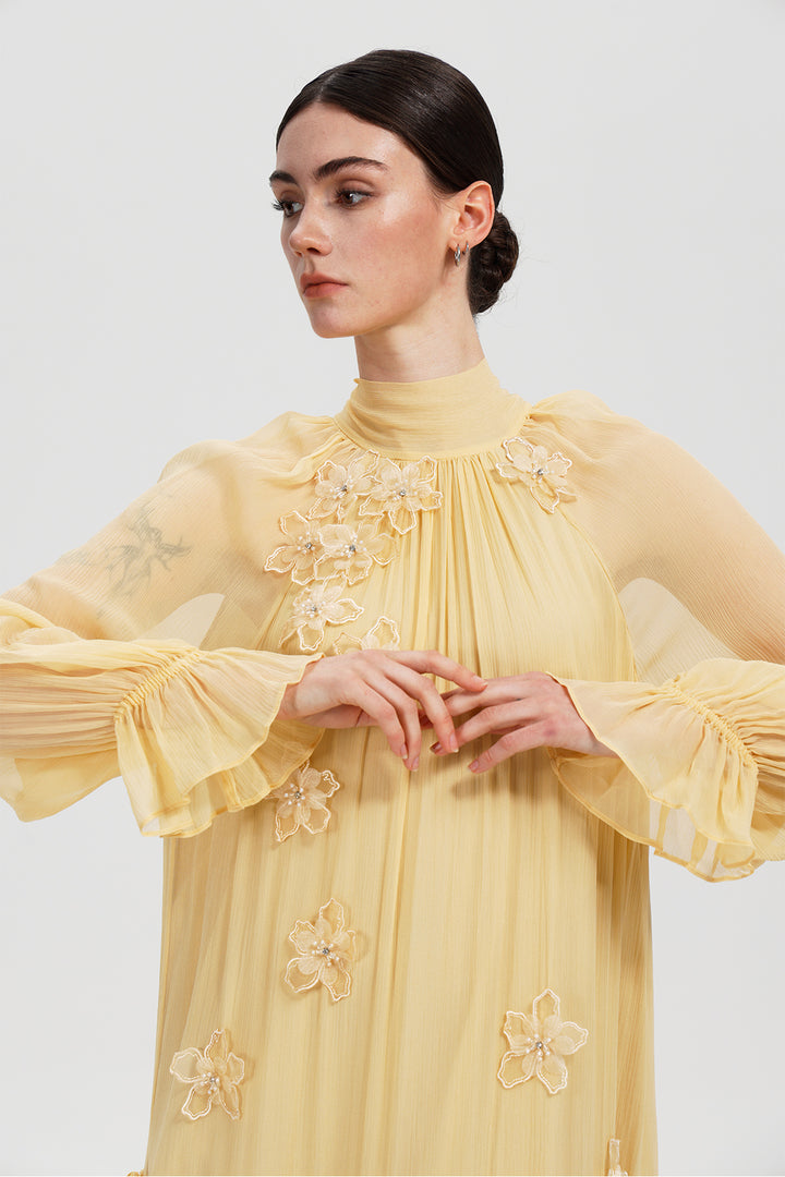 Ivelisse Blossom Silk Dress