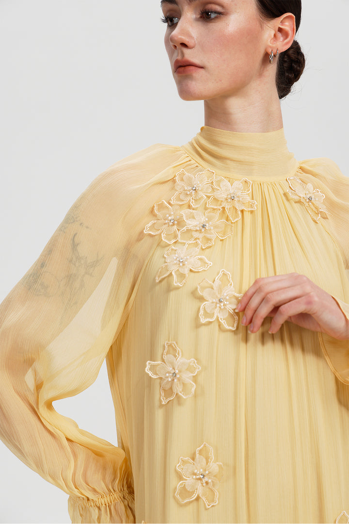 Ivelisse Blossom Silk Dress